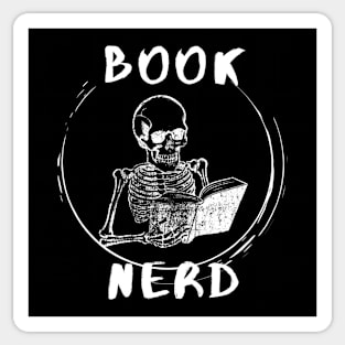 Book Nerd Skeleton Sticker